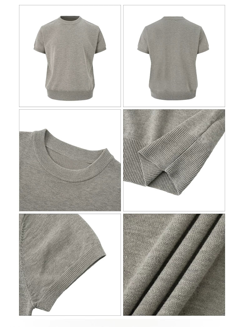 Borrowed Project Casual Knitting Washed Tee