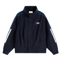 Loopsoon Four-bar Color-matching Stand-up Collar Loose Blazer