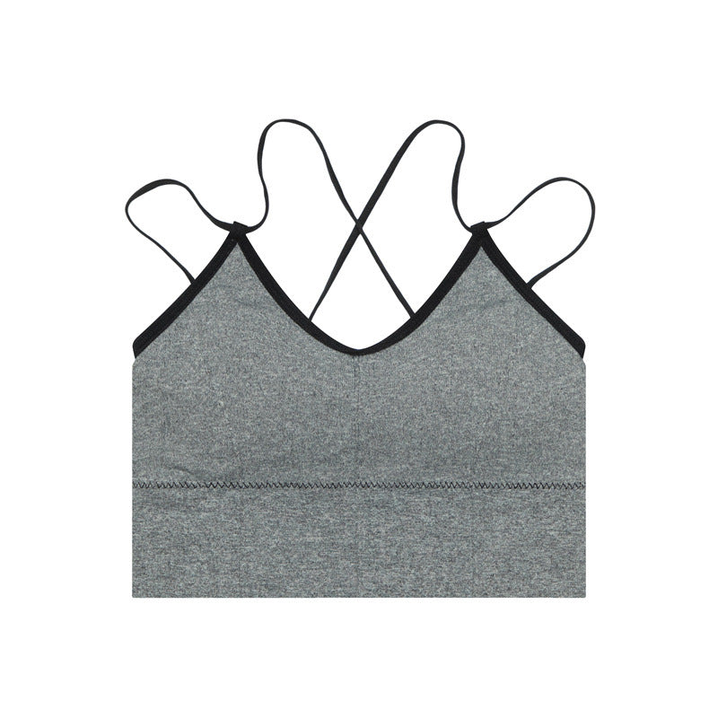 Nariele Yoga Sexy Cross Breast Wrap Tank Top