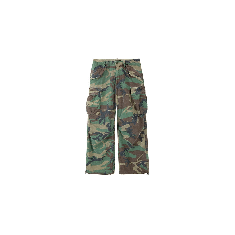 PLUS NO LOGO Camouflage Old Wide-leg Overalls