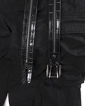 VOWPROGRESS Python Leather Zipper Belt