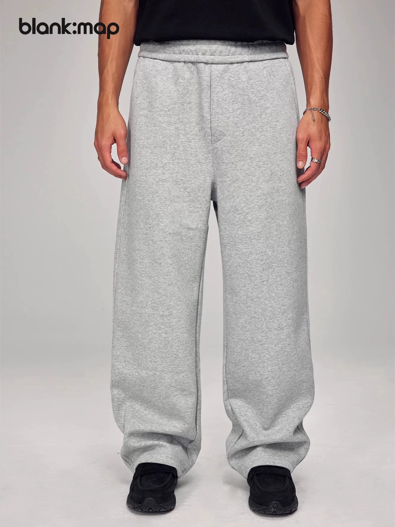 Blank: Map Casual Loose Drape Straight Sweatpants