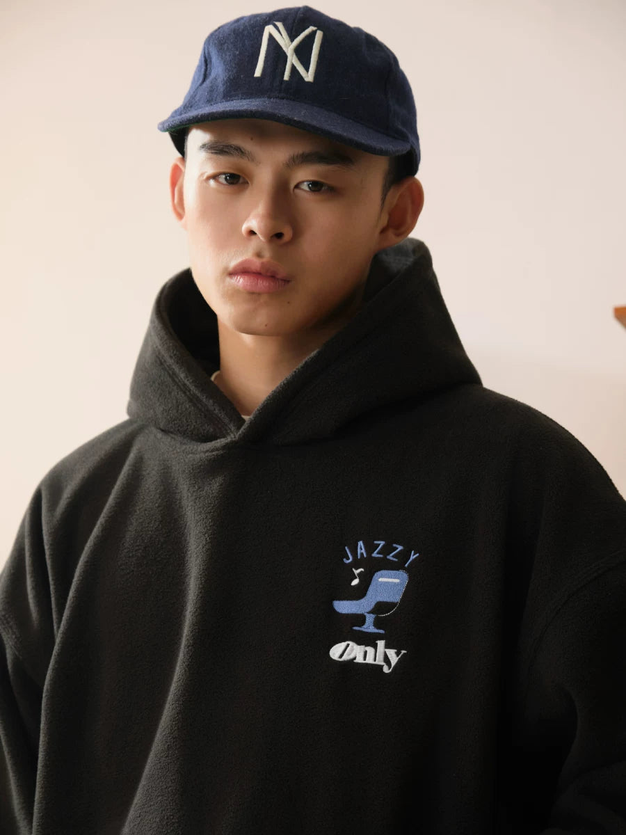 Battles Vintage Loose Versatile Embroidered Hooded Sweater