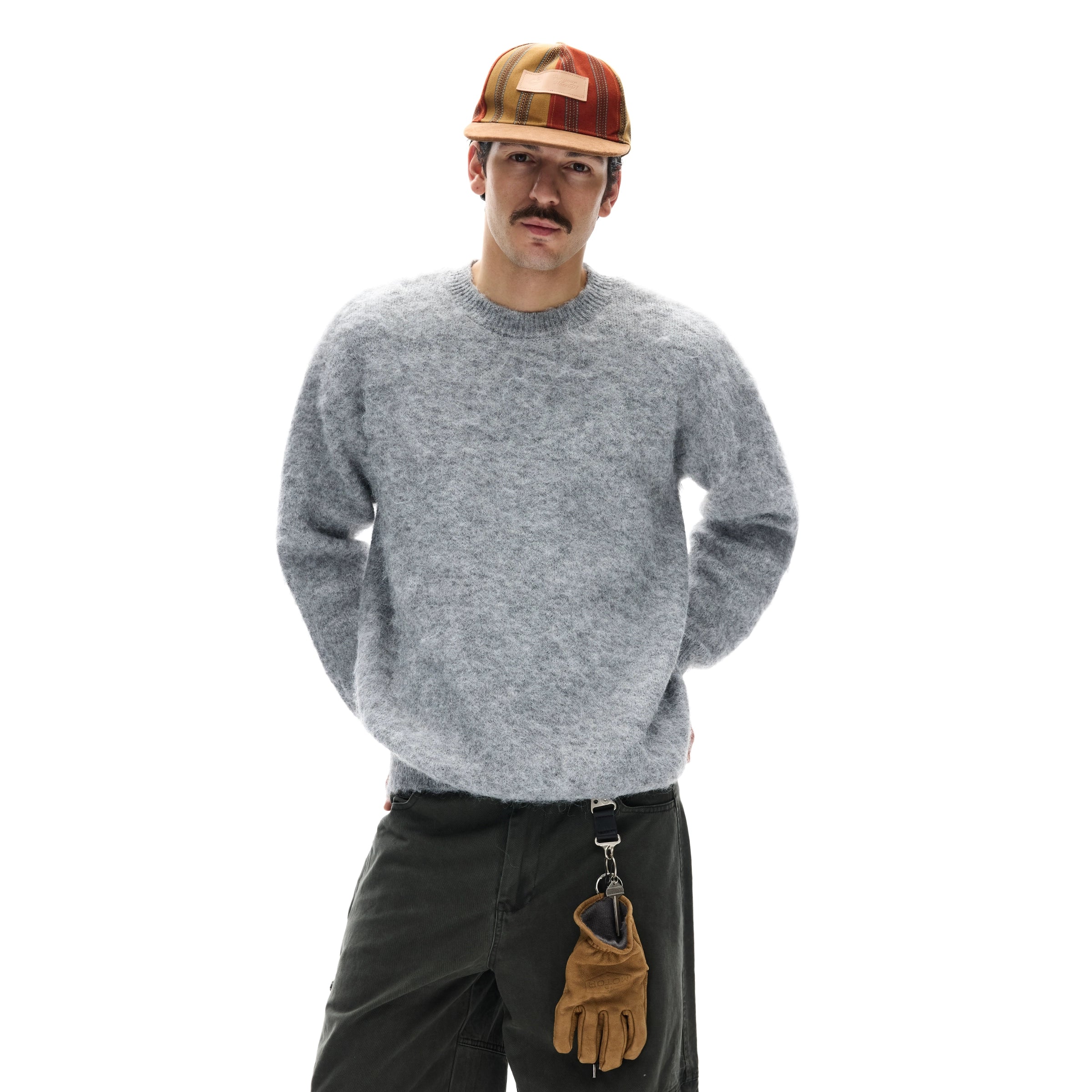 MADWITCH Slack Lazy Crew Neck Knitted Sweater
