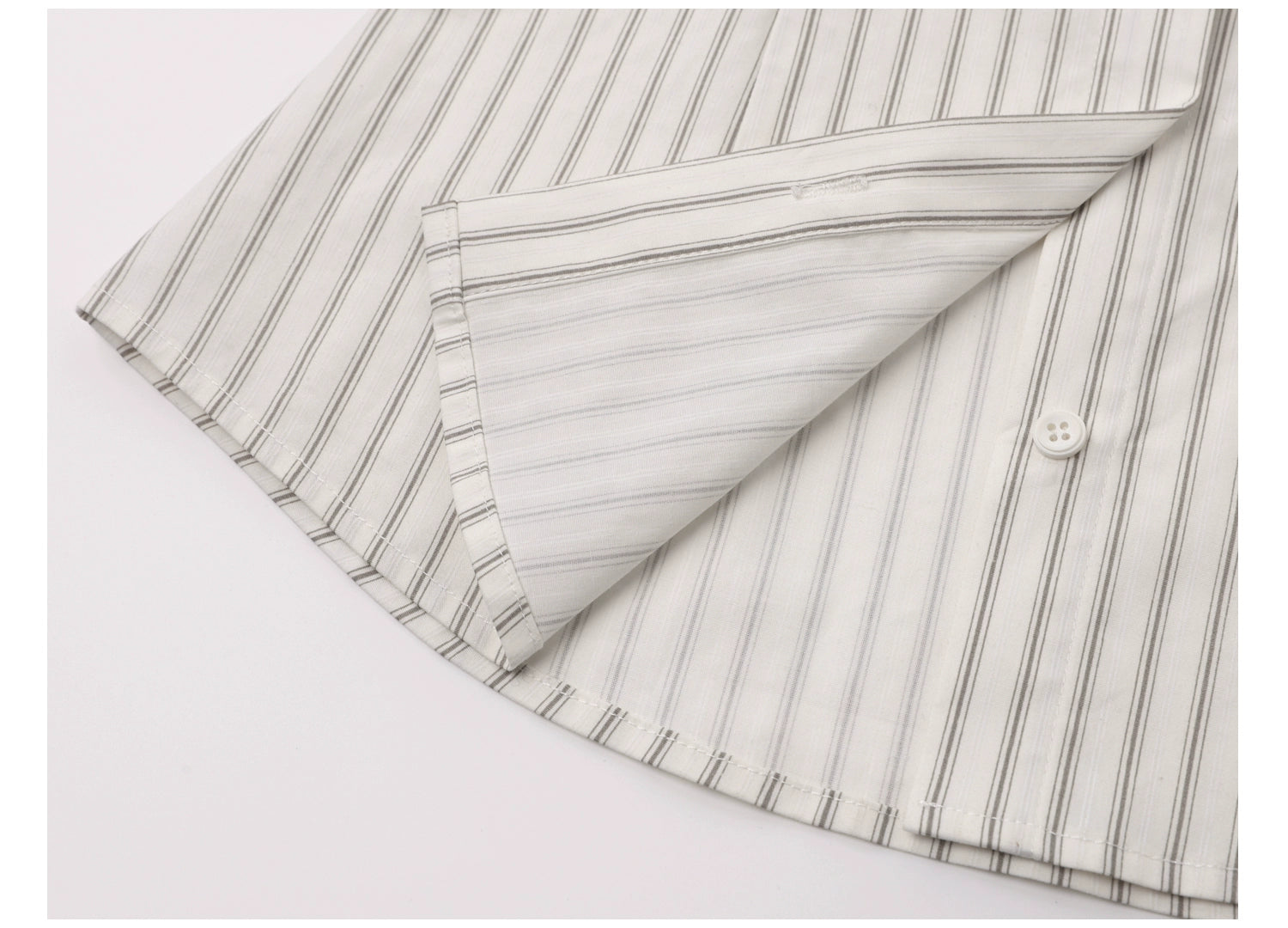 EIGHTHMONTH Vintage Vertical Striped Skinny Lapel Long Sleeve Shirt