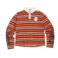 TREclub Vintage Striped Embroidered Epaulettes Polo Shirt Long Sleeve