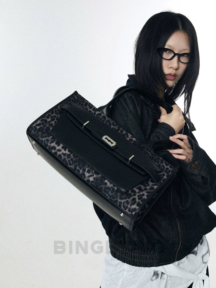 BINGBONG Black Panther Patchwork Large Capacity Tote Bag