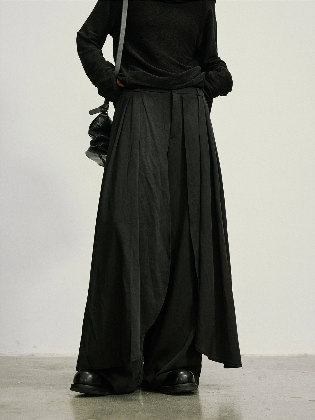 SUNYVONNE Irregular Multi-piece Splicing Fake Two-piece Casual Pants