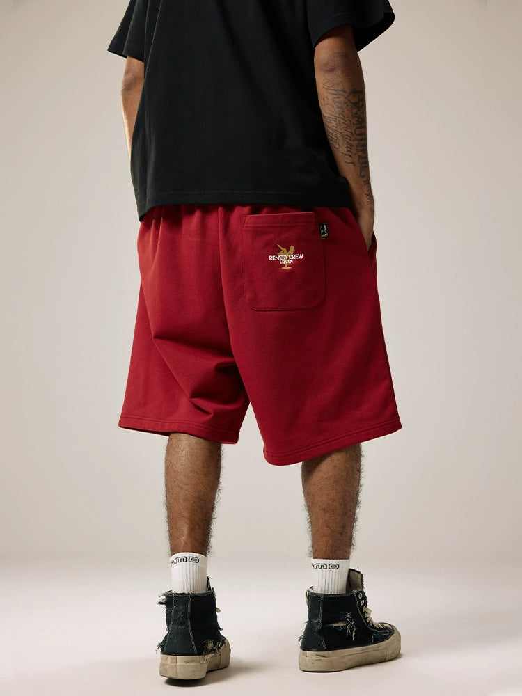 Remedy Embroidered Loose Casual Shorts