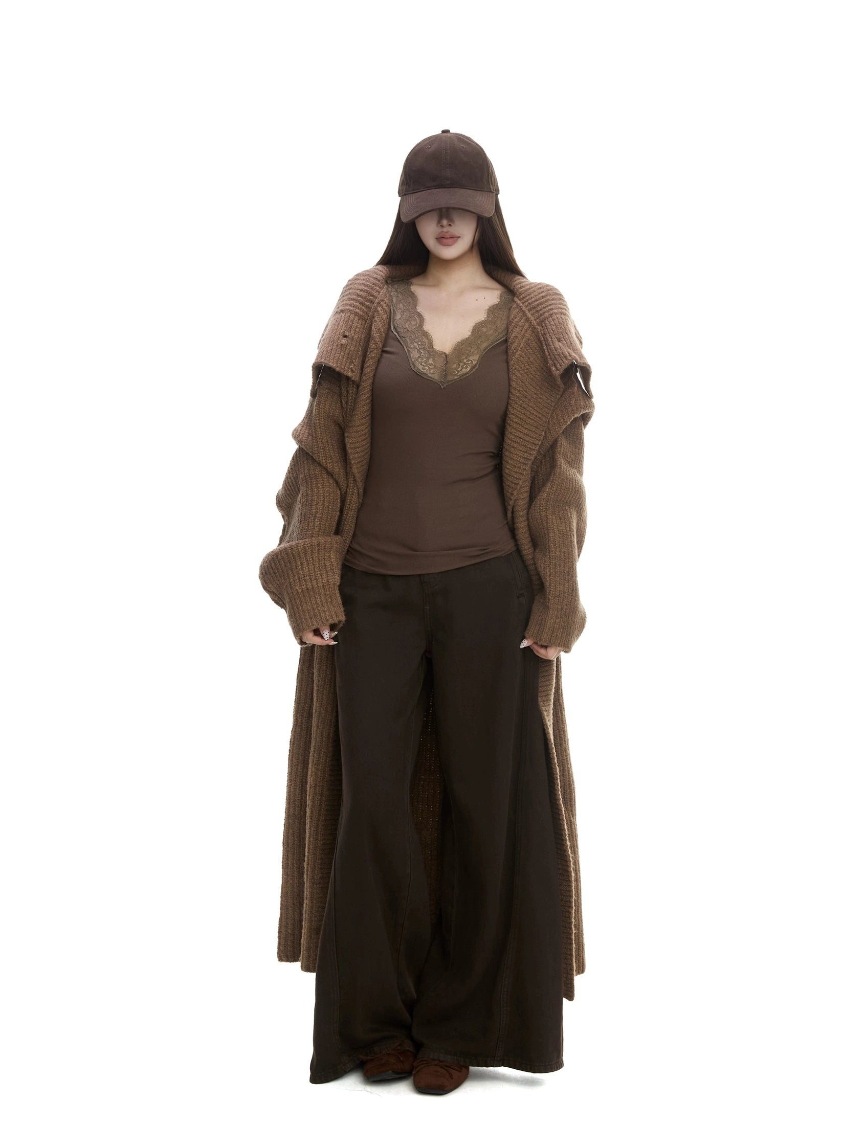 WITHMIN Loose and Thin Knitted Cardigan Jacket