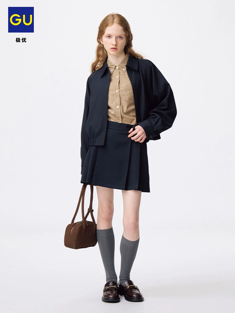 GU Pleated Short Fashion Simple Culottes