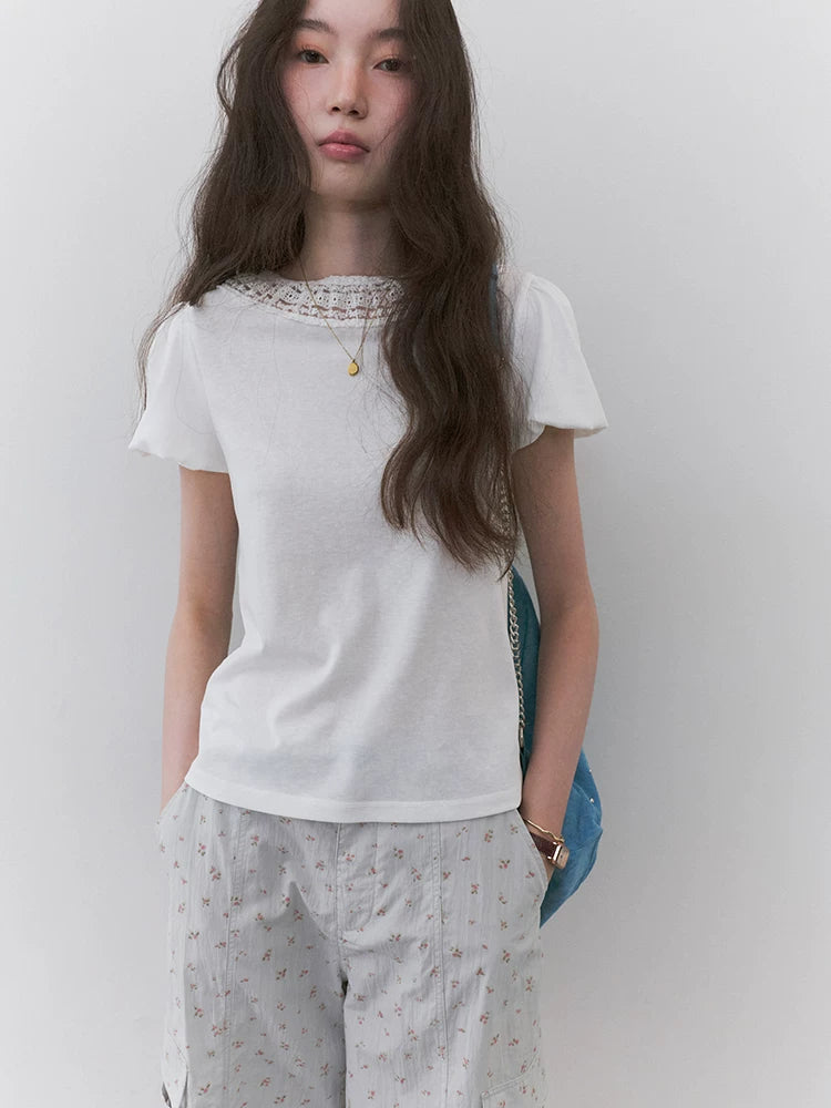 VOOE Lace Sweet Lace Slim Tee