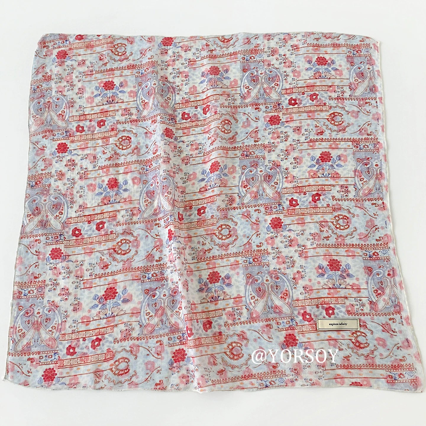 YORSOY Vintage Vacation Bag with Silk Scarf for Hair