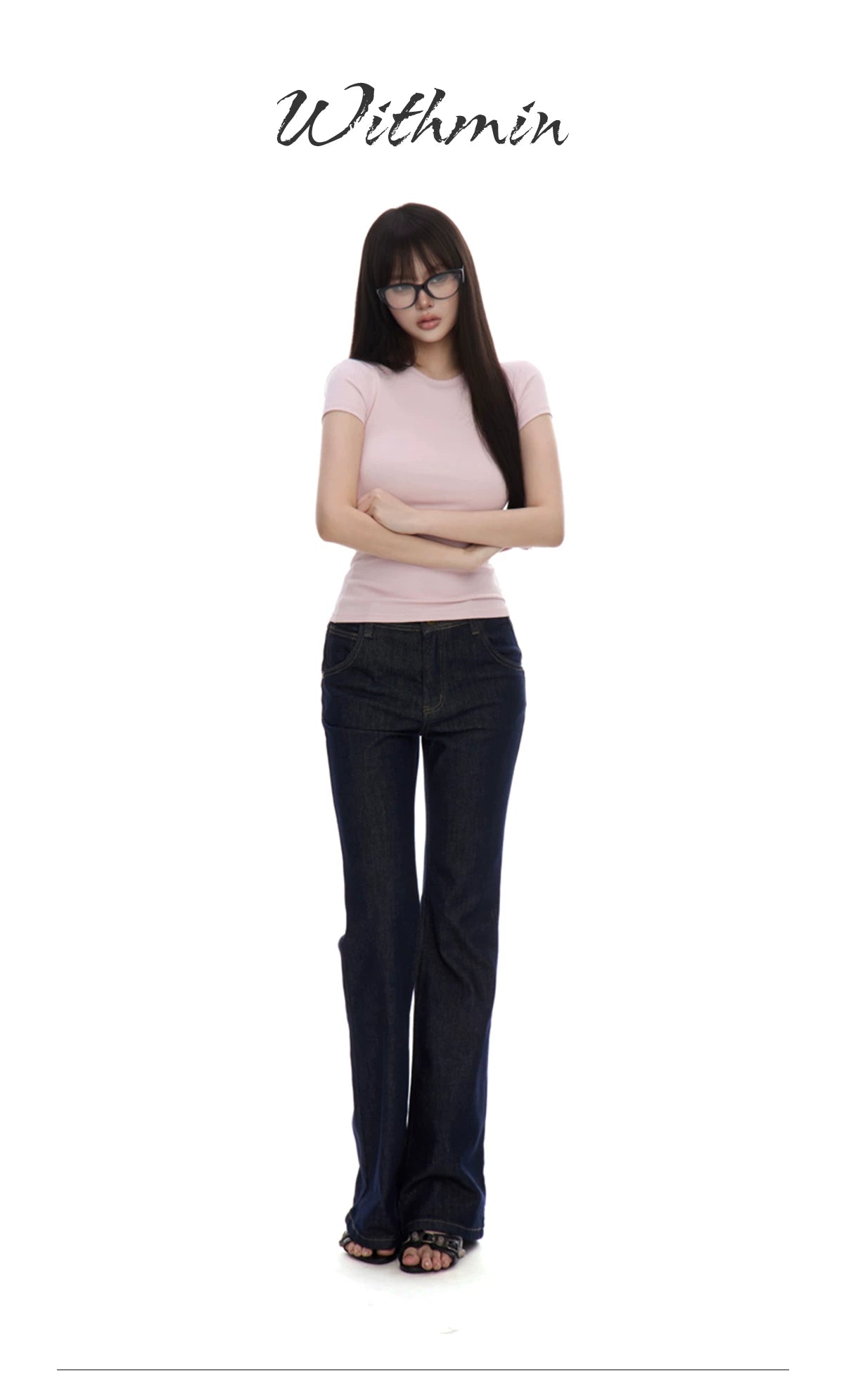 WITHMIN Straight Shoulders Slim and Slim Tee