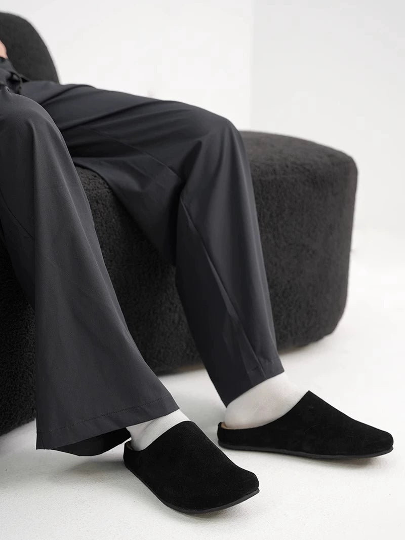 NO LOGO Velvet Birkenmuller Slippers Bag Head Lazy Pedal