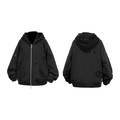 RELABEL Removable Double Hat Loose Double Zipper Sweater