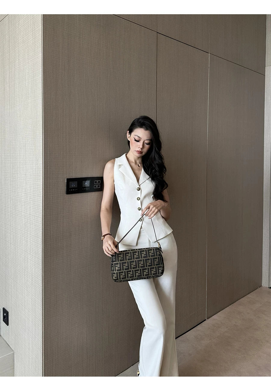 LLROGE Temperament Suit Vest Suit