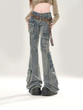 KellyKitty Slim Skinny Flared Jeans