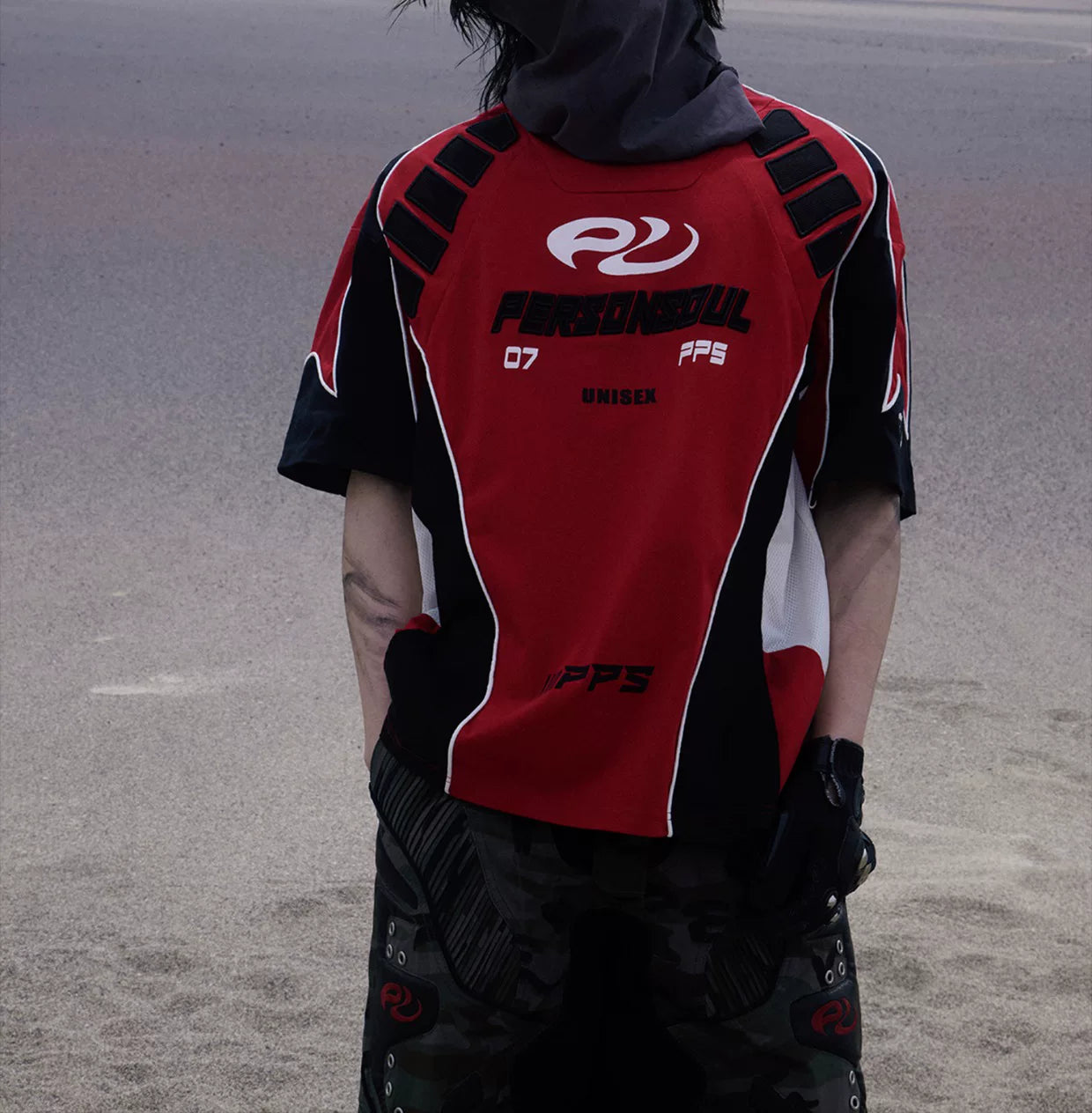 PERSONSOUL Embroidery Color Matching Sports Tee