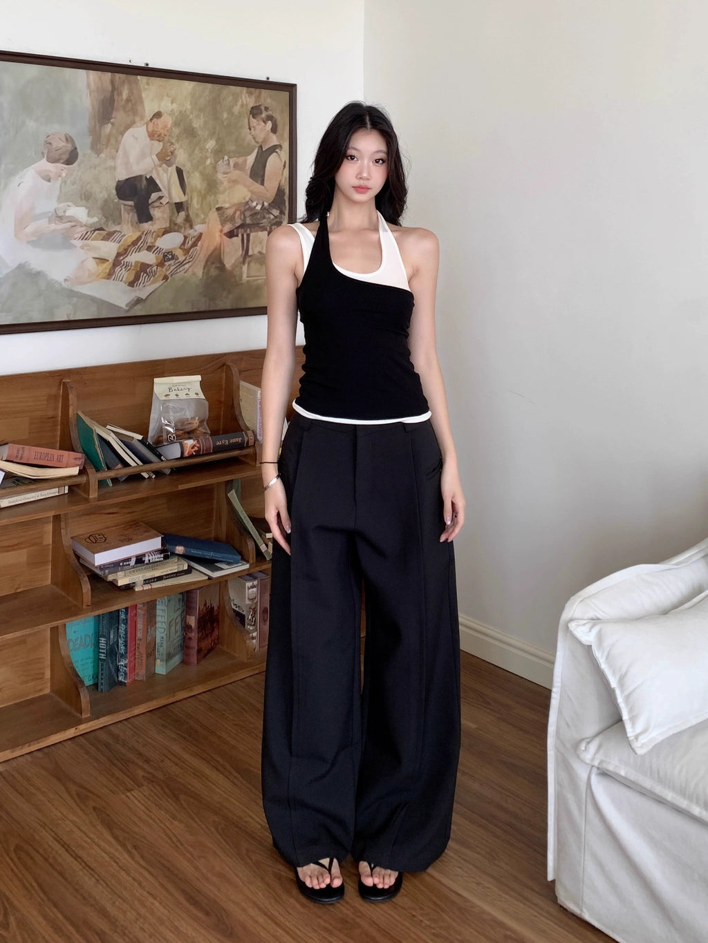 WITHMIN Slim Fit Neck Sling Vest