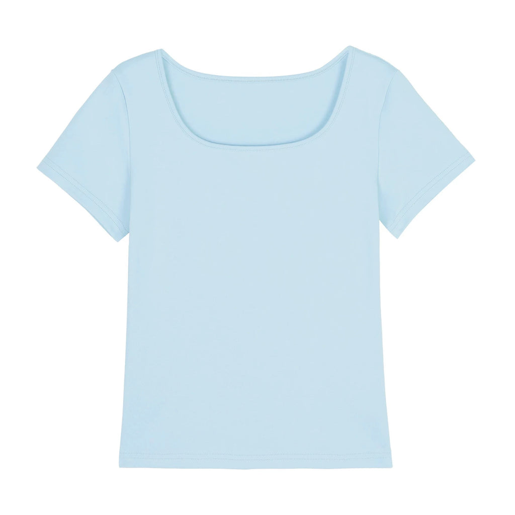 XUJING Simple V-neck Slim and Thin Tee