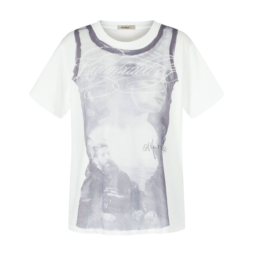 11KN Retro Loose Round Neck Tee