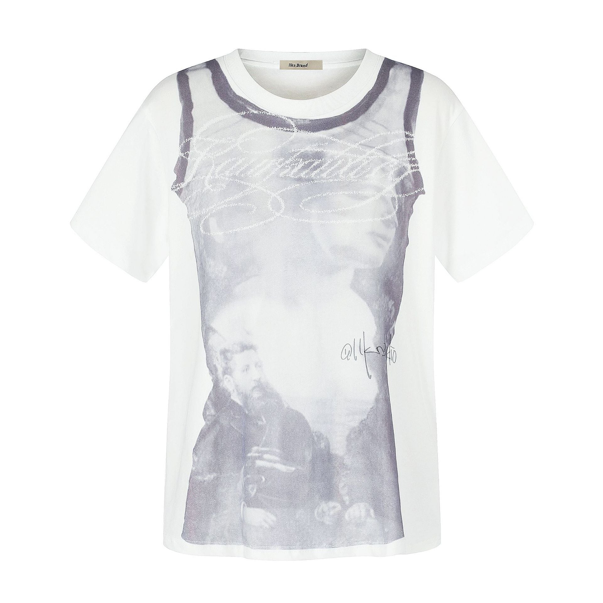 11KN Retro Loose Round Neck Tee