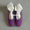 CHILIGIRL Bow Light Mouth Suede Flat Shoes
