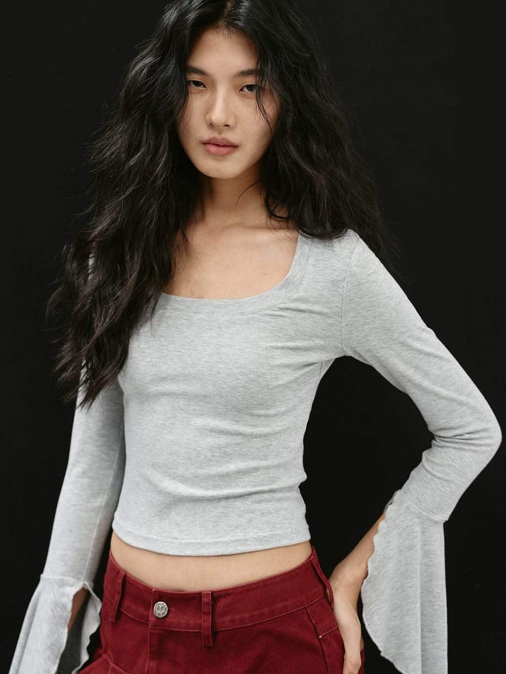 EIGHTHMONTH Skin-friendly and Breathable Square Collar Short Long Sleeves