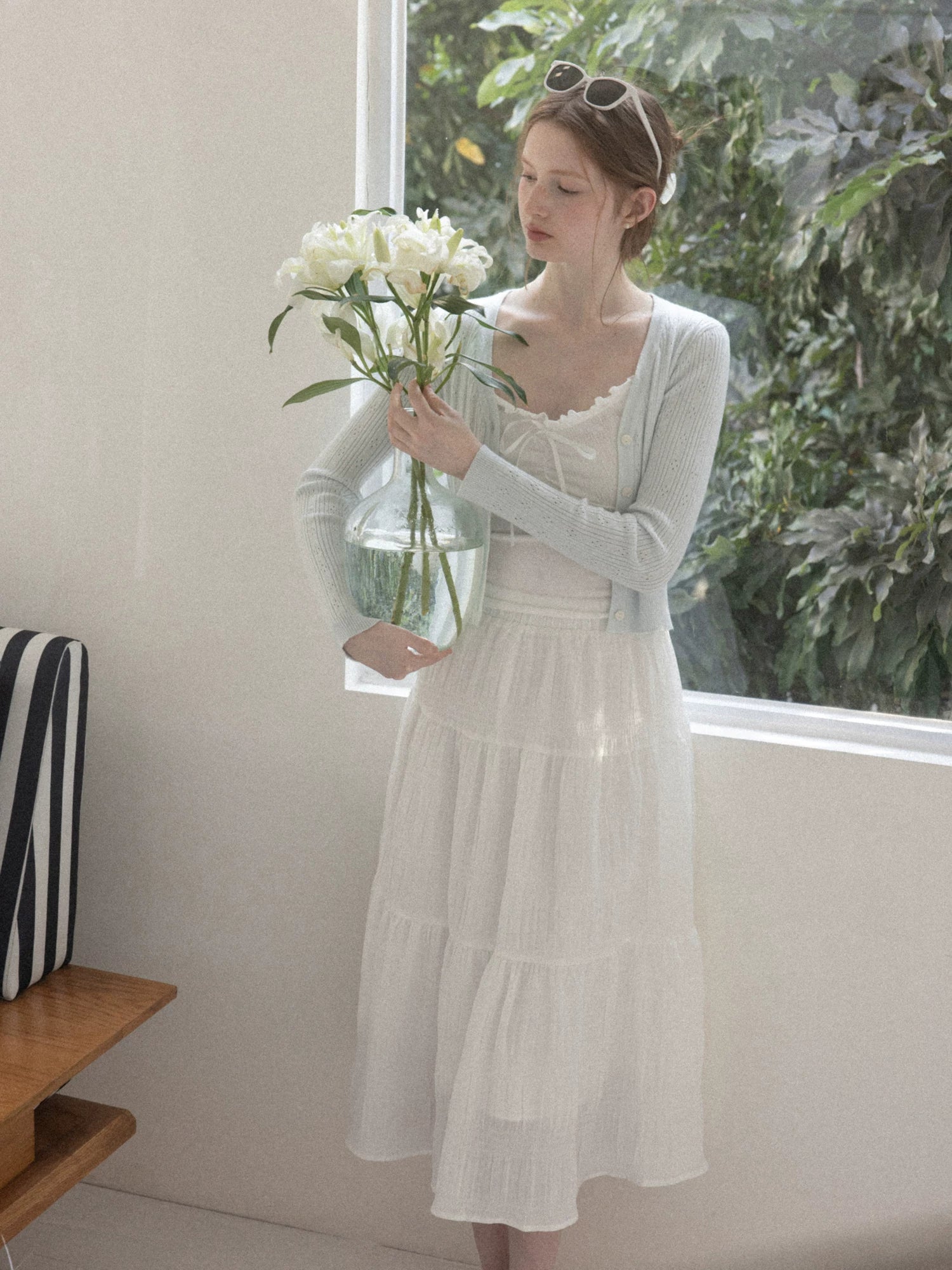 Cantonstory Simple High Waist Casual Skirt