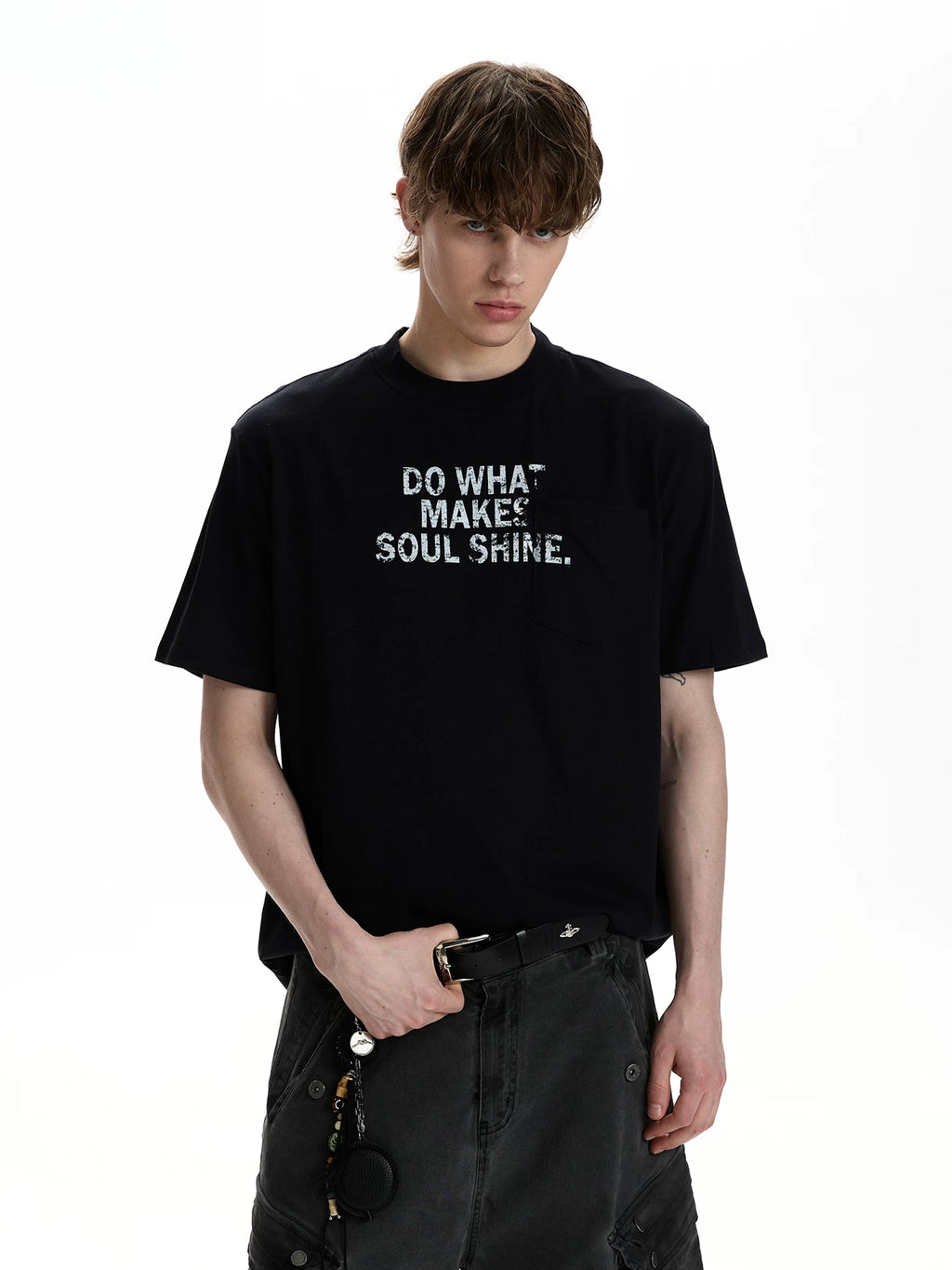 A PUEE Retro Slogan Print T-Shirt – Loose Fit Casual Streetwear