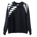 PERDU Rhombus Contrasting Polo Shirt