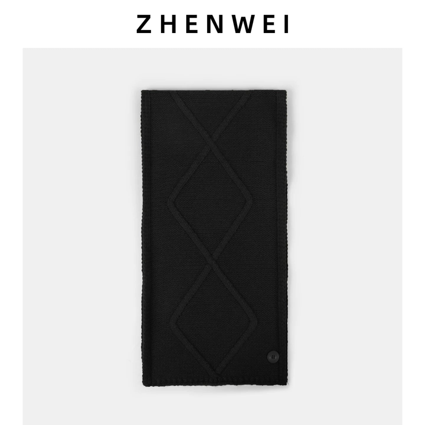 ZHENWEI Knitted Twist Cross Button Neck Protector Scarf Shawl