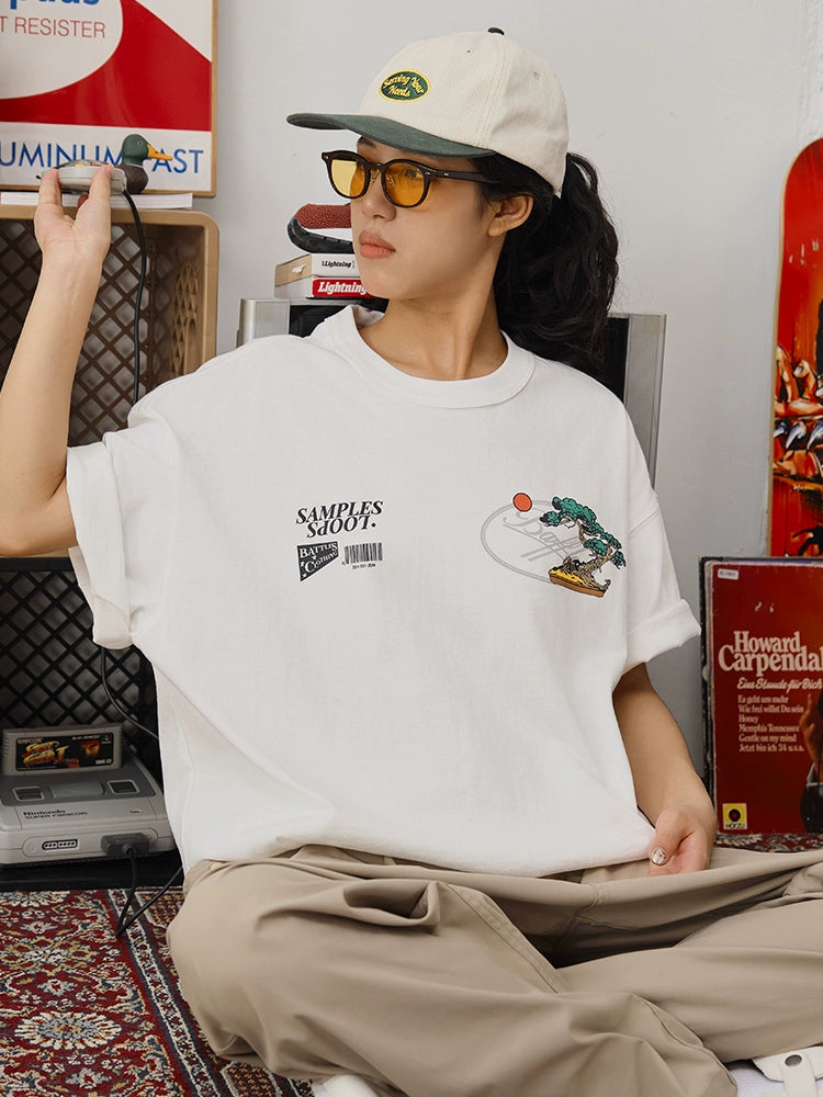 Battles Potted Sparrow Retro Casual Tee