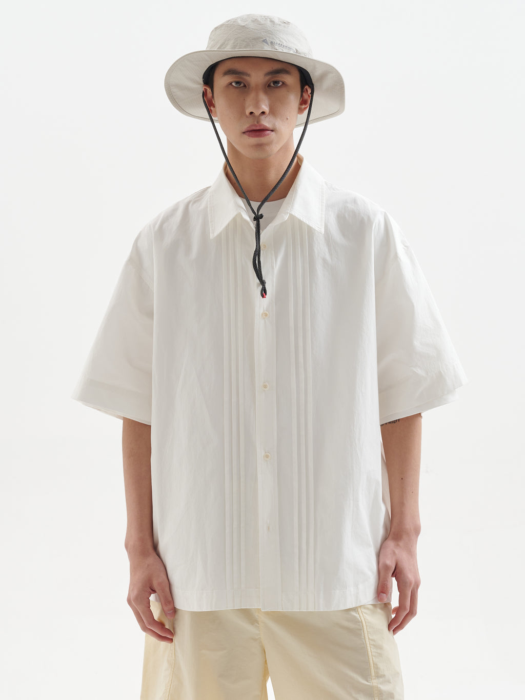 BUTTBILL Commuter Japanese organ pleated cotton Shirt