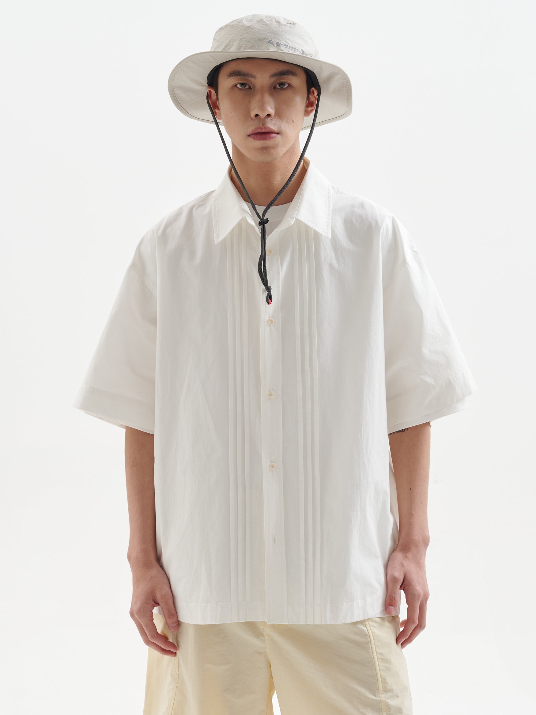 BUTTBILL Commuter Japanese organ pleated cotton Shirt