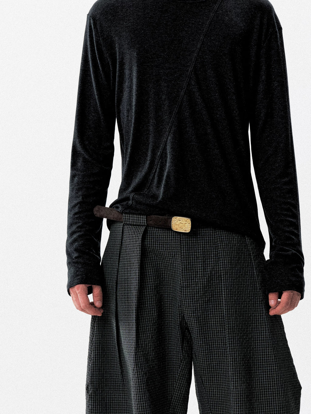 NOT UGLY Anti-Cashmere Electroplated Vine Relief Two-Tone Cowhide Belt