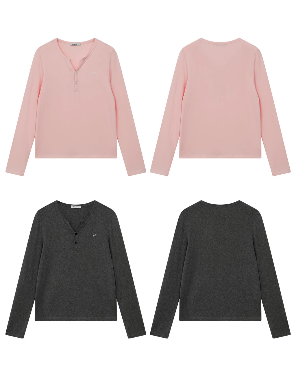 FUNKYFUN Comfortable Soft Waxy Embroidery Slightly Wide Long Sleeves