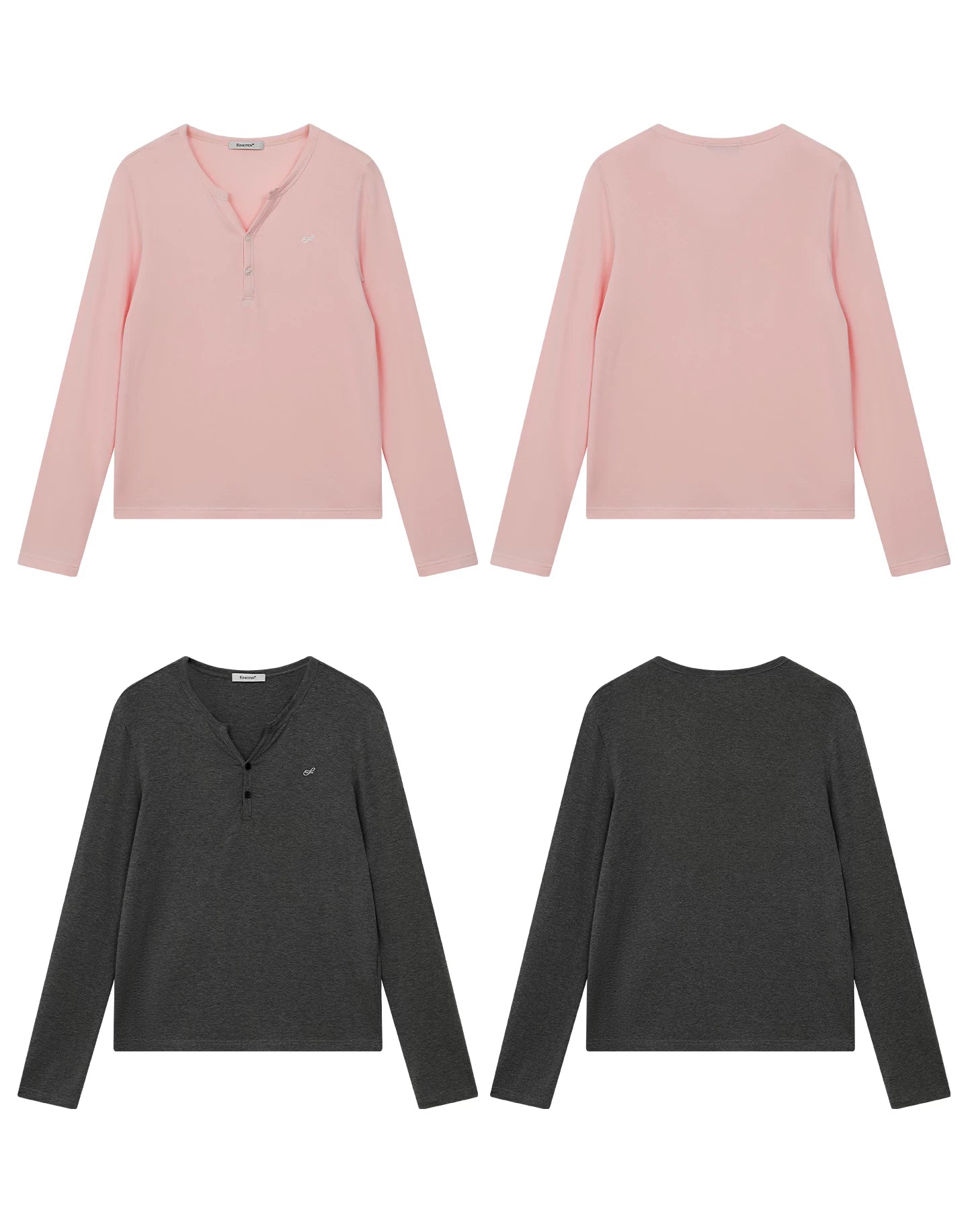 FUNKYFUN Comfortable Soft Waxy Embroidery Slightly Wide Long Sleeves