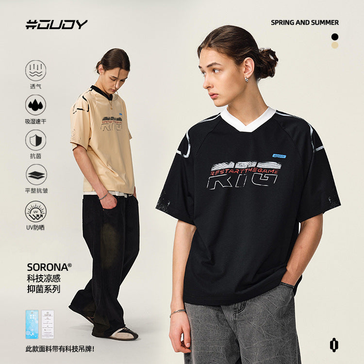 (Clearance) #OVDY Vintage Street Loose Short Sleeve tee