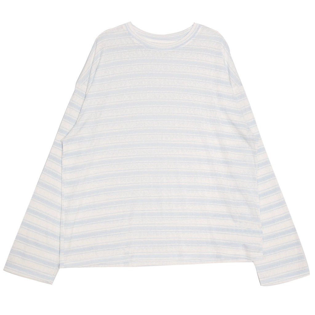 RHOMEHOUSE Lazy Loose Drape Striped Long Sleeve
