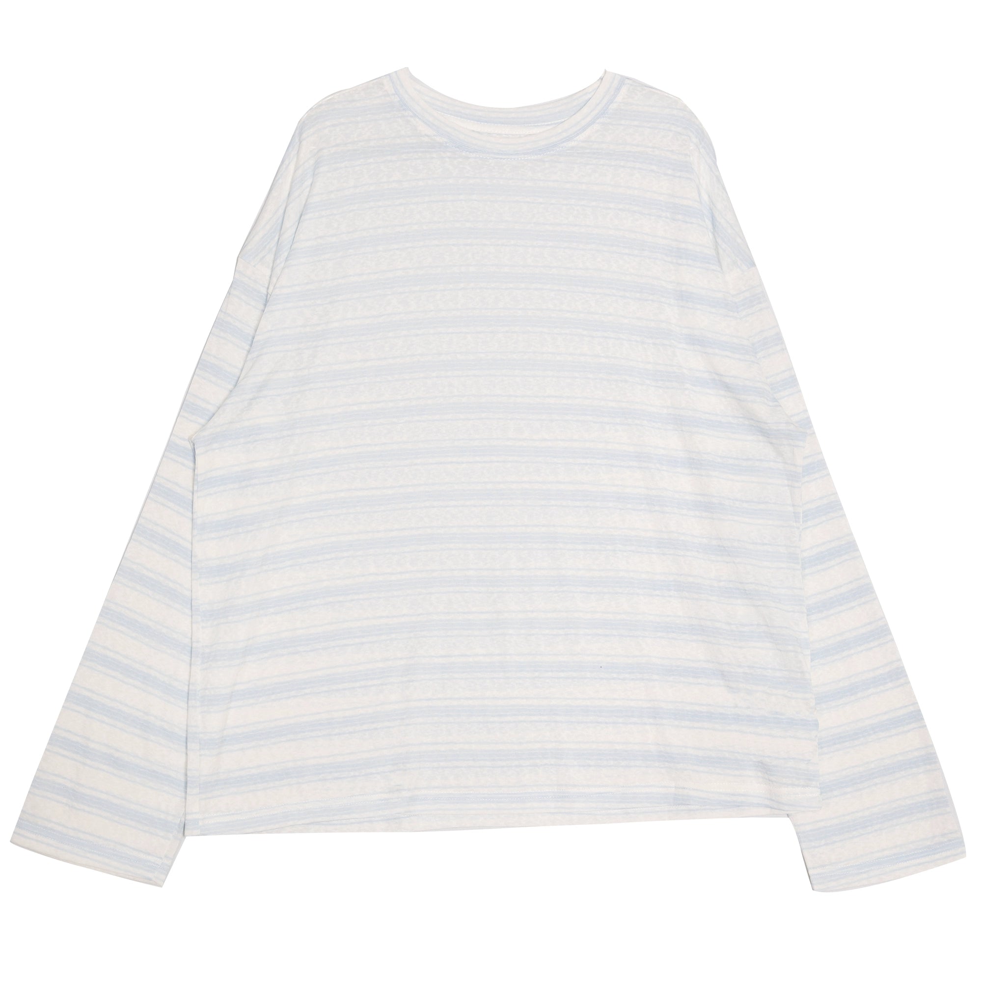 RHOMEHOUSE Lazy Loose Drape Striped Long Sleeve