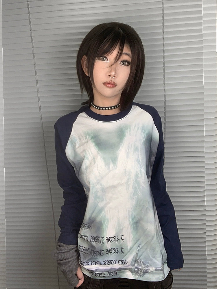 WEBBAR Luminous Wings Shoulder Matching Color Pure Cotton Long Sleeves