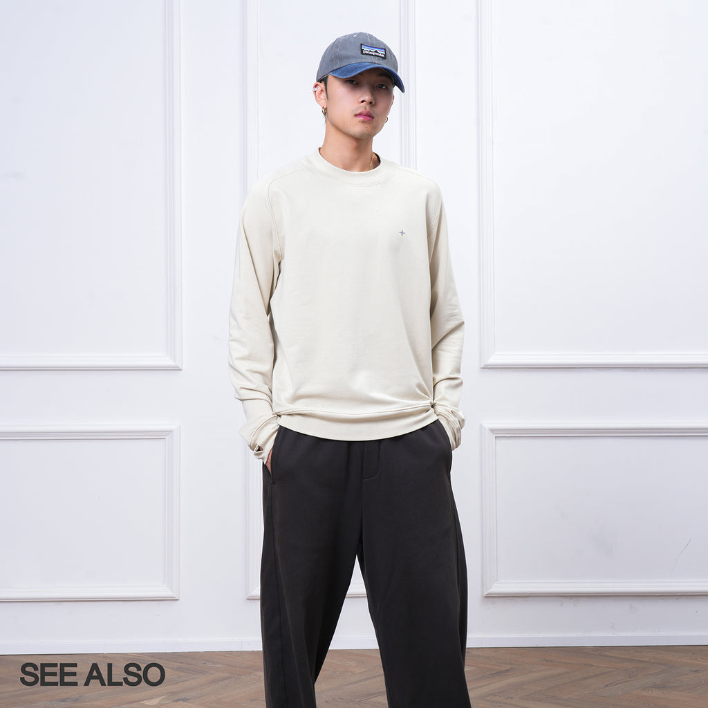 SEE ALSO "Star Series!" Polaris Modal custom fabric crew neck sweater SA062