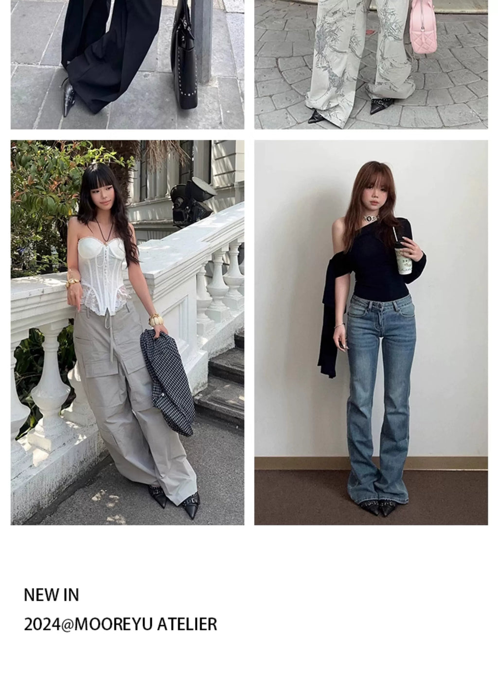 Mooreyu Belt Buckle Bag Head Cool Slippers High Heel