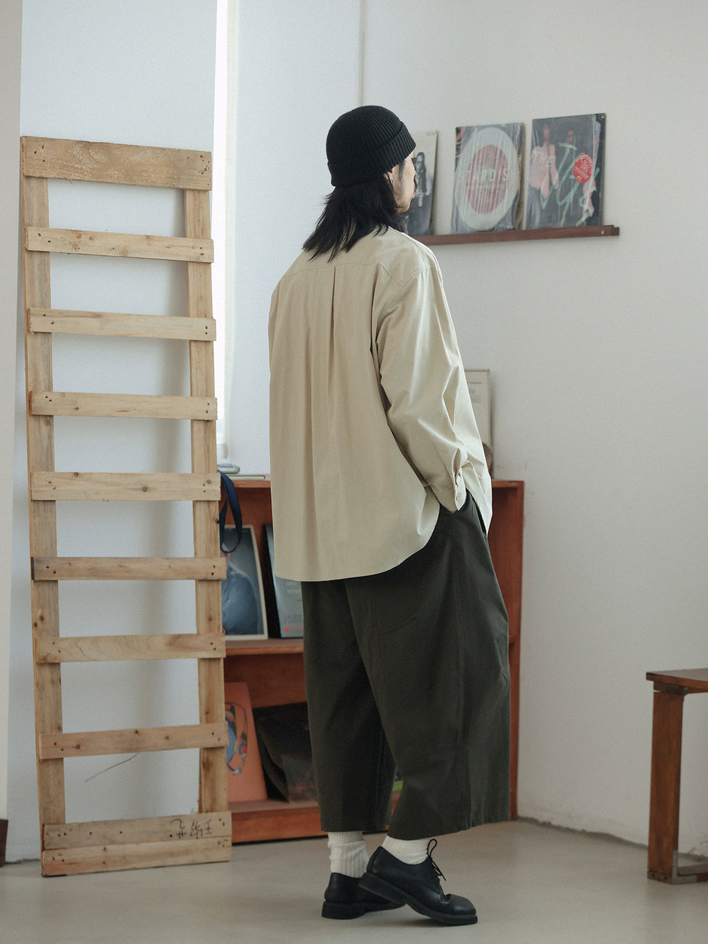 NOEARS Loose Lapel Long Sleeve Shirt