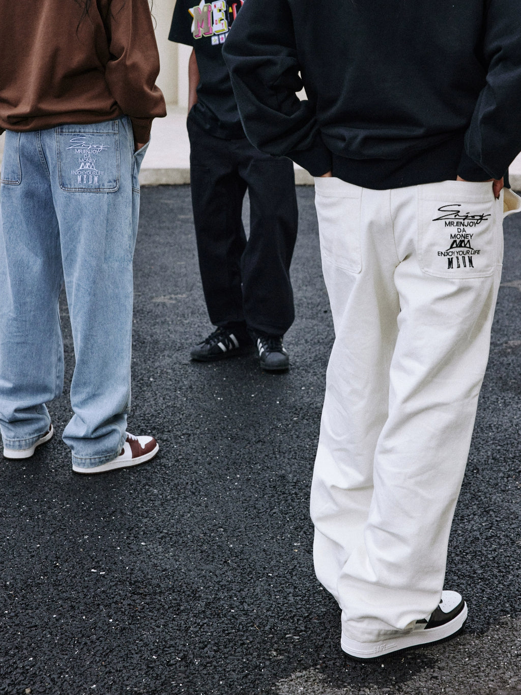 MEDM Vintage Loose Casual Straight Wide Leg Pants