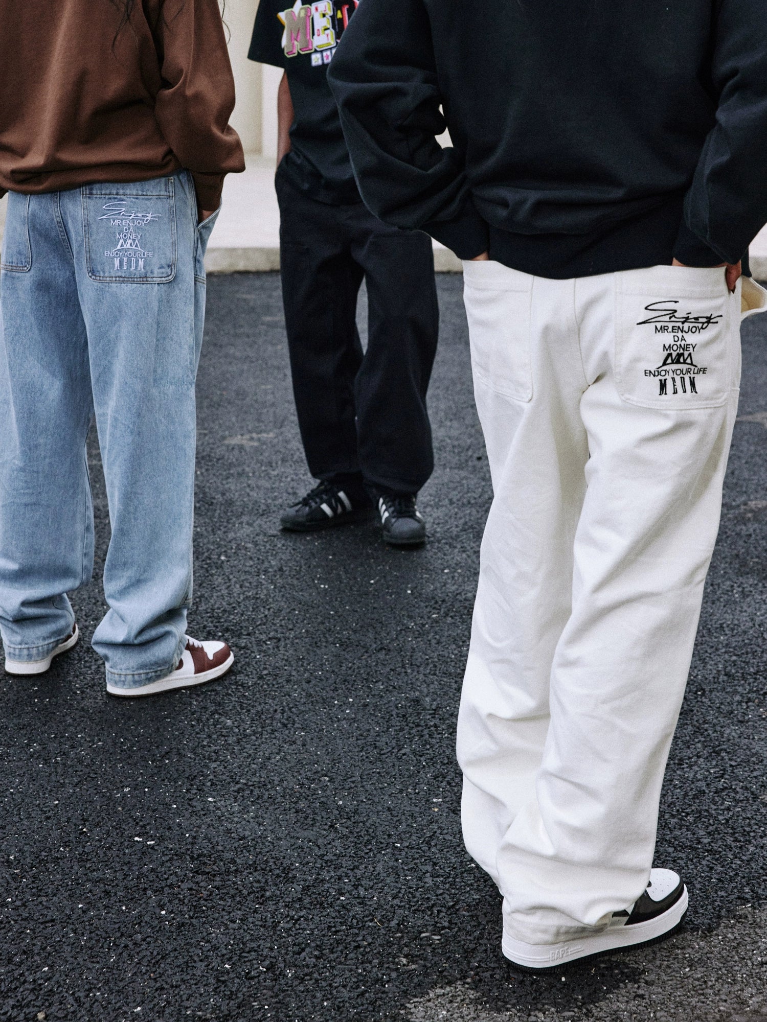 MEDM Vintage Loose Casual Straight Wide Leg Pants