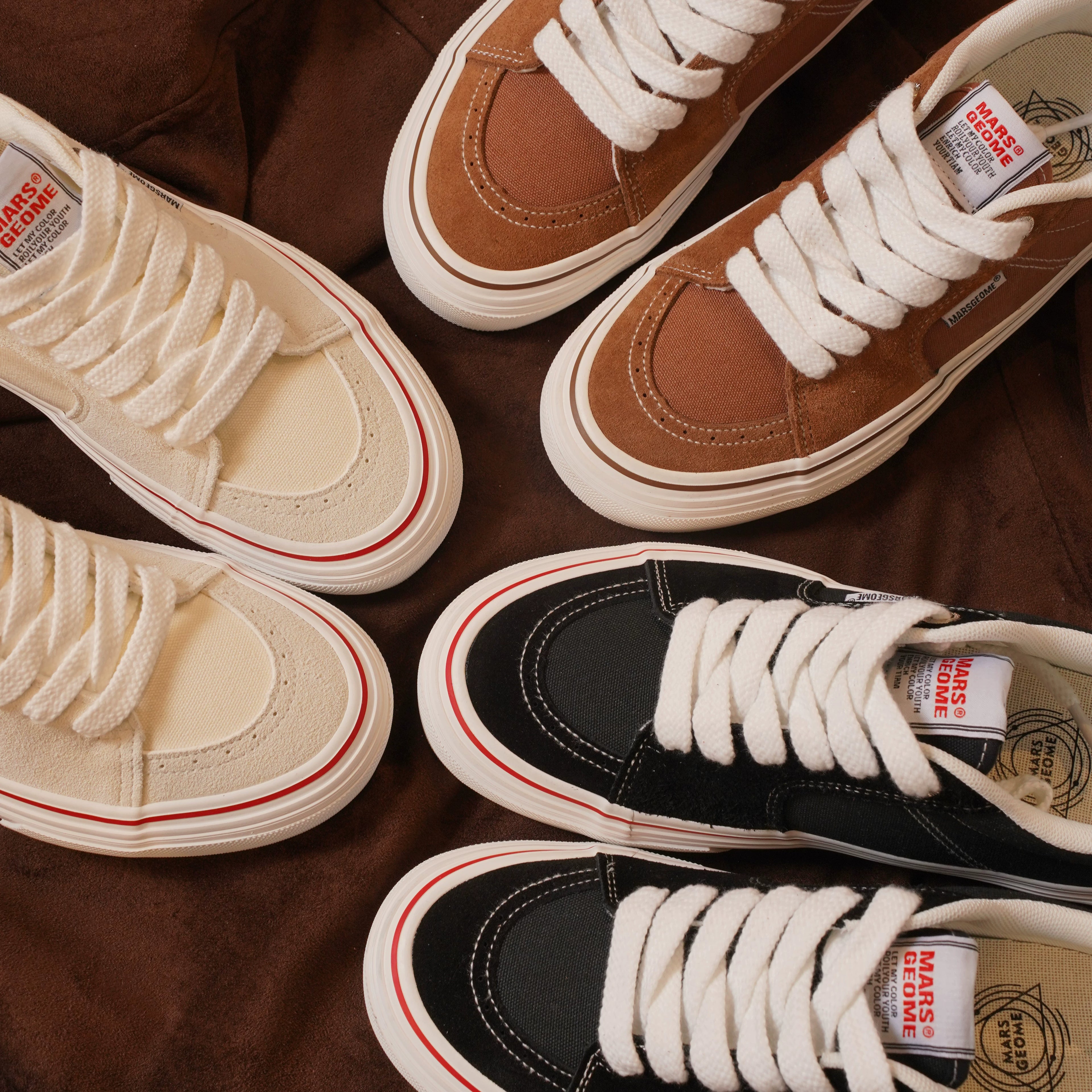 MARS GEOME Versatile Men's and Women's Low-top Spliced Board Shoes