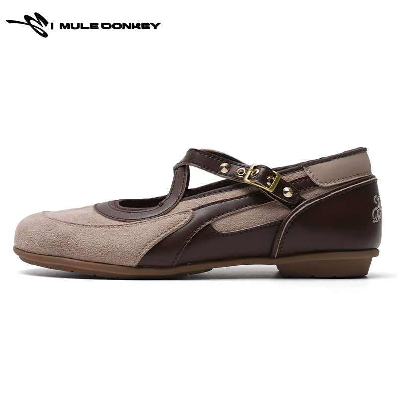 Donkey Hollow Retro Soft-soled Mary Jane Shoes